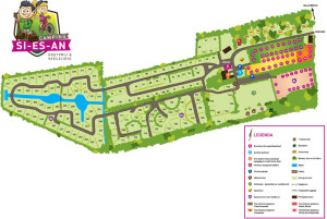 De plattegrond van camping Si Es An
